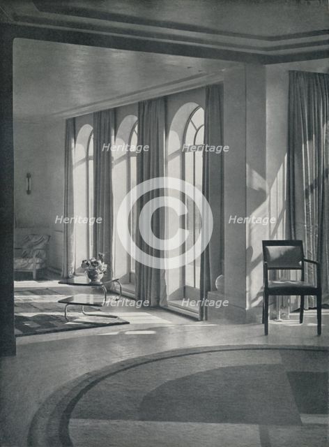 'The big room at Yaffle Hill, Broadstone, Dorset', 1933. Artist: Unknown.