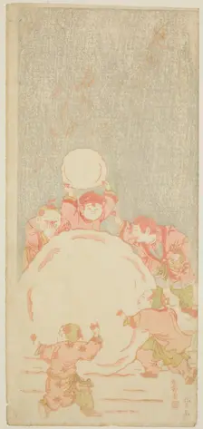 The Big Snowman, Japan, c. 1764. Creator: Kitao Shigemasa