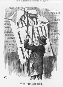 The Bill-Sticker 1881. Artist: Joseph Swain