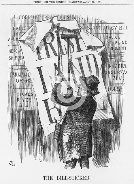 'The Bill-Sticker', 1881. Creator: Joseph Swain.