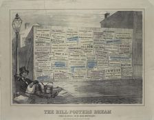 The bill-poster's dream, c1862. Creator: Unknown