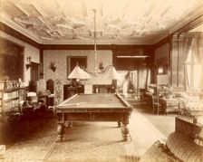 The Billiard Room at Ascott House, Buckinghamshire, 1889. Creator: Henry Bedford Lemere (1864-1944)