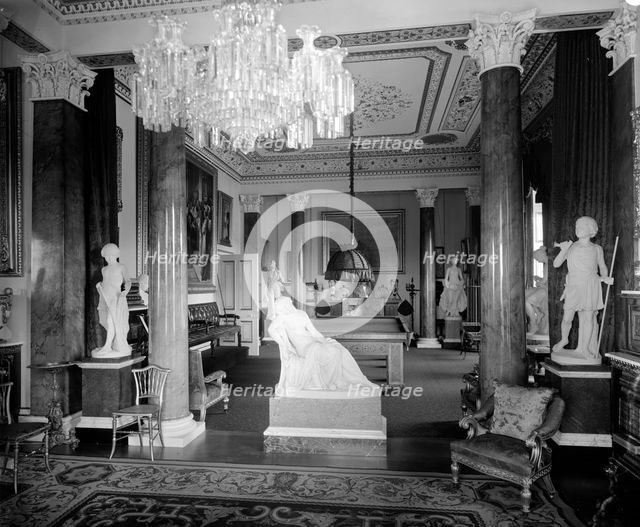 The billiard room, Osborne House, Isle of Wight, 1880s. Artist: Alfred Newton & Sons