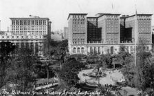 The Biltmore from Pershing Square, Los Angeles, California, USA, c1933
