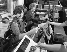The binding room at a printing company, Mexborough, South Yorkshire, 1959. Artist: Michael Walters