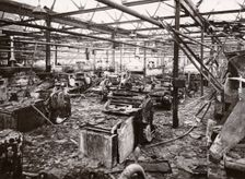 The biscuit room after bombing damage, Alfred Hughes Factory, Birmingham, 1940