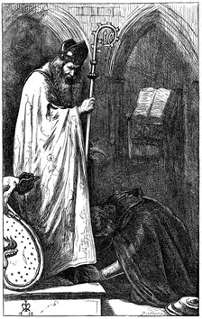 The Bishop and the Knight 1862. Artist: John Everett Millais