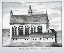 The Bishop of Winchester's palace, Winchester House, Southwark, London, 1801. Artist: Anon