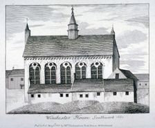 The Bishop of Winchester's palace, Winchester House, Southwark, London, 1801. Artist: Anon