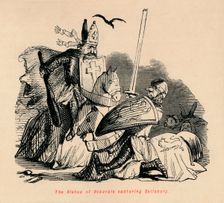 The Bishop of Beauvais capturing Salisbury c1860, (c1860). Artist: John Leech