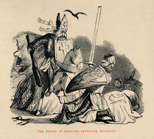 The Bishop of Beauvais capturing Salisbury c1860, (c1860). Artist: John Leech