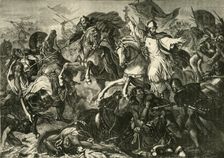 The Bishop of Ratisbon at the Battle of Augsburg Battle of Lechfeld (955), 1890. Creator: Unknown