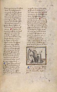 The Bishop of Rouen Presenting the Ducal Sword to Richard I; Chronique de Normandie, about 1400-1415 Creator: Unknown