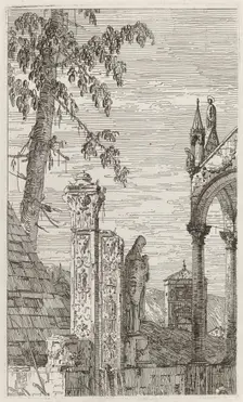 The Bishop's Tomb [center], c. 1735/1746. Creator: Canaletto