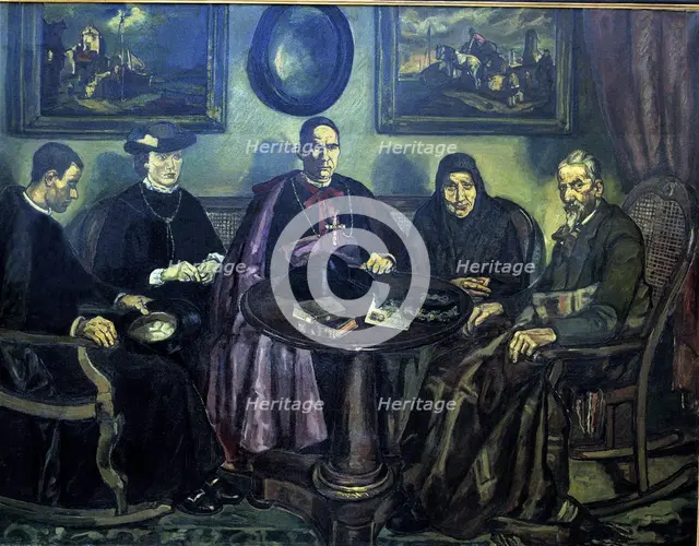 'The Bishop's visit', 1926. Creator: José Gutiérrez Solana.
