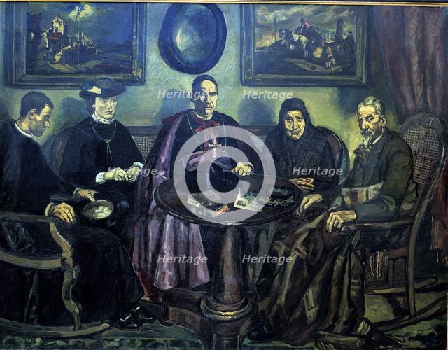 'The Bishop's visit', 1926. Creator: José Gutiérrez Solana.
