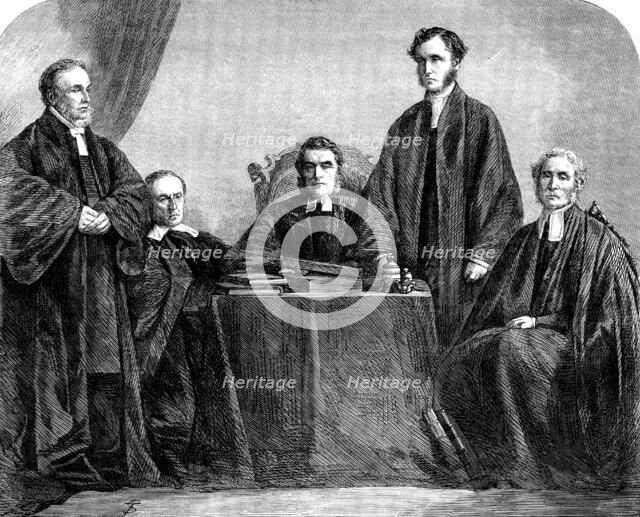 The Bishops of the Five Dioceses of the United Church of England and Ireland in Canada, 1862. Creator: Unknown.