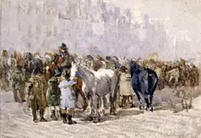 The Birmingham Horse Fair, 1841-49. Creator: David Cox the Elder