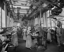 The Birmingham Small Arms factory, Small Heath, Birmingham, February 1917. Artist: Adolph Augustus Boucher