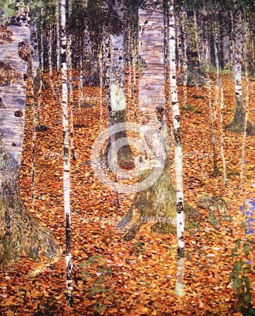  'The birch forest', 1903 by Gustav Klimt.