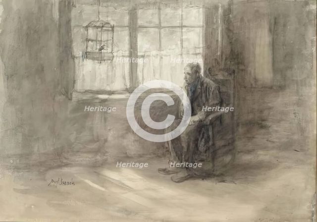 The Bird Cage, c1840-1911. Creator: Jozef Israels.