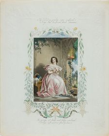The Bird in Yonder Cage Confined (valentine), c. 1850. Creator: Unknown