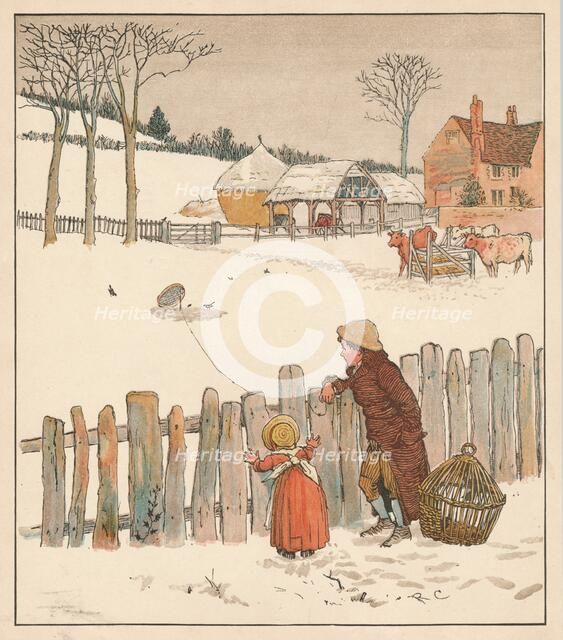 'The Bird Trap', mid-late 19th century. Creator: Randolph Caldecott.