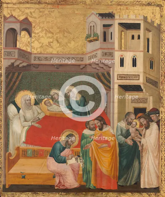 The Birth, Naming, and Circumcision of Saint John the Baptist, c. 1335. Creator: Giovanni Baronzio.