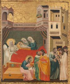 The Birth, Naming, and Circumcision of Saint John the Baptist, c. 1335. Creator: Giovanni Baronzio