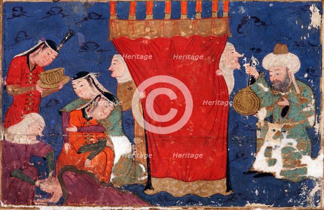 The Birth of Alexander the Great. From: Eskandar-nameh (The Book of Alexander). Artist: Anonymous  