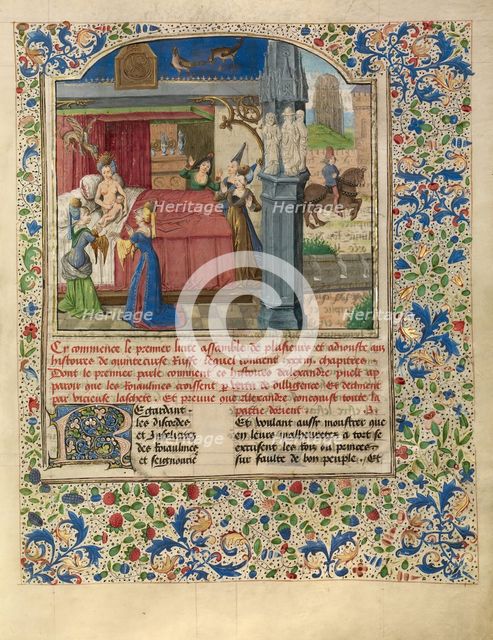 The Birth of Alexander; Livre des fais d'Alexandre le grant, about 1470-1475. Creator: Master of the Jardin de vertueuse consolation.