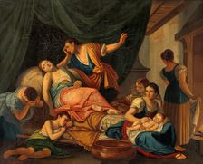 The birth of Benjamin and the death of Rachel. Creator: Giambettino Cignaroli
