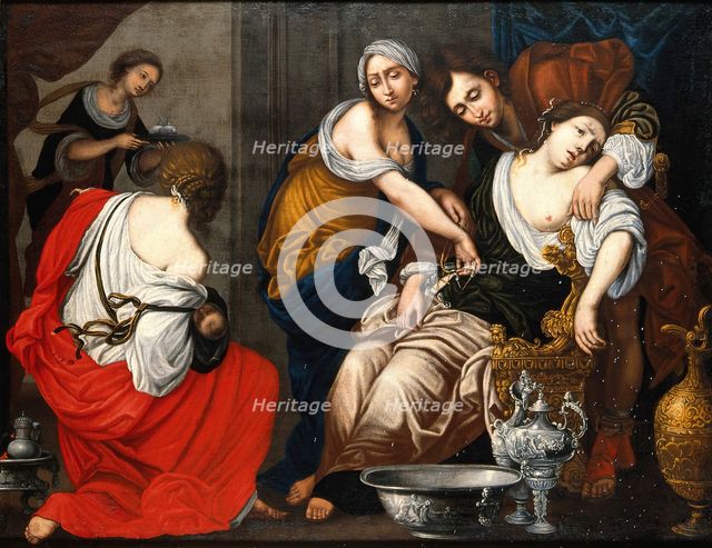The birth of Benjamin and the death of Rachel. Creator: Furini, Francesco, 1603-1646 (After).