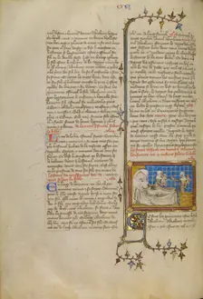 The Birth of Esau and Jacob, about 1360-1370. Creator: Master of Jean de Mandeville