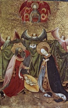 The Birth of Jesus table of the Verdu altarpiece by Jaume Ferrer II