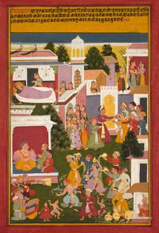 The Birth of Krishna, from a Sursagar of Surdas, c. 1700. Creator: Unknown