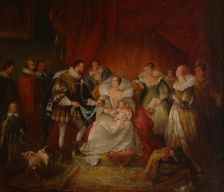 The birth of Louis XIII. Creator: De Bay, Caroline Louise Emma (1809-1832)