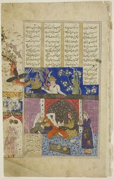 The Birth of Rustam, page from a copy of the Shahnama of Firdausi, Safavid dynasty, dated c.1620. Creator: Unknown