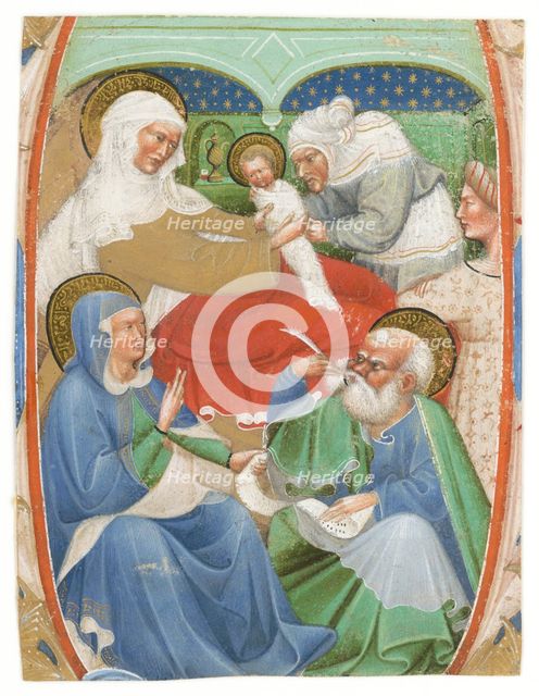 The Birth of Saint John the Baptist, 1450. Creator: Master of the Murano Gradual.