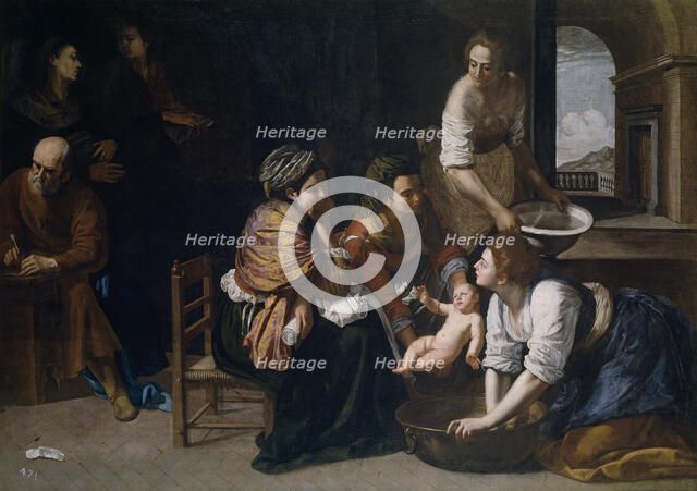 The Birth of Saint John the Baptist. Artist: Gentileschi, Artemisia (1598-1653)