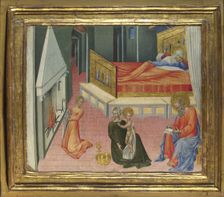 The Birth of Saint John the Baptist (Predella Panel), 1454. Artist: Giovanni di Paolo (ca 1403-1482)