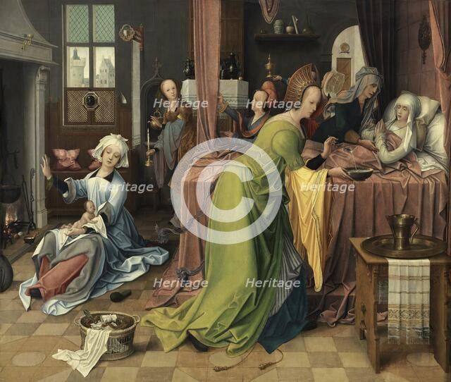 The Birth of the Virgin, 1520. Creator: Jan de Beer.