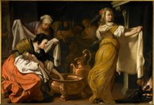 The Birth of the Virgin, 1642. Creator: Miradori, Luigi, (Genovesino) (1605-1656)
