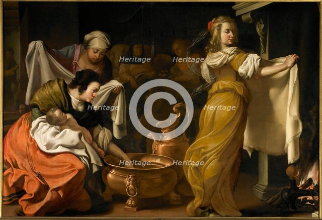 The Birth of the Virgin, 1642. Creator: Miradori, Luigi, (Genovesino) (1605-1656).