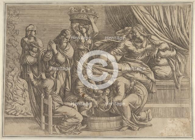 The Birth of the Virgin, 16th century., 16th century. Creator: Anon.