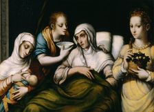 The Birth of the Virgin, between c1562 and c1567. Creator: Luis de Morales