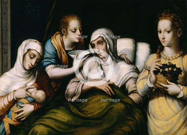 The Birth of the Virgin, between c1562 and c1567. Creator: Luis de Morales.