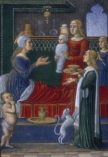The Birth of the Virgin, end of the 15th century. Creator: Unknown
