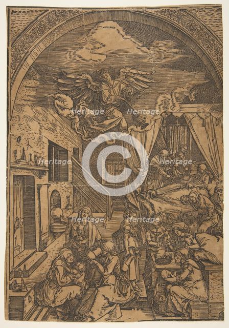 The Birth of the Virgin, from The Life of the Virgin (copy).n.d. Creator: Unknown.