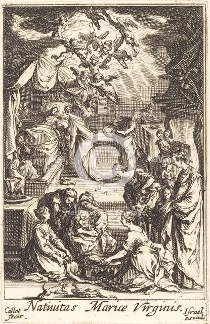 The Birth of the Virgin, in or after 1630. Creator: Jacques Callot.